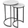 Mendler 2er-Set Beistelltisch HWC-K46, Kaffeetisch Nachttisch Loungetisch, Marmor-Optik MDF ~ weiß-schwarz