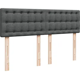 vidaXL Boxspringbett 140 x 200 cm Dunkelgrau