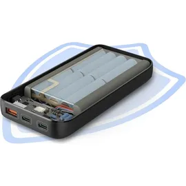 Hama PD 20 20000mAh, Ausgänge: 2x USB-C, USB-A, Schnellladen, Anth. (00201719) - Grau