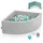 KiddyMoon Bällebad 90X30cm/200 Bälle Bällepool mit Bällen ∅ 7Cm für Babys Kinder Viertel Eckig, Hellgrau:Perle/Grau/Transparent/Baby Blau/Mint