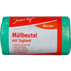 Jeden Tag Müllbeutel 60,0 l grün, 30 St.