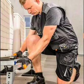 Neo Tools Kurze Arbeitshose mit Gürtel XXL