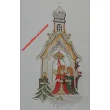 PLAUENER SPITZE Fensterbild KAPELLE KIRCHE mit ENGEL Fensterbilder Weihnachten