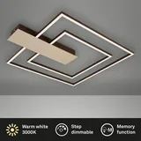Briloner LED-Deckenlampe NICO Duo 3.000K eckig gold