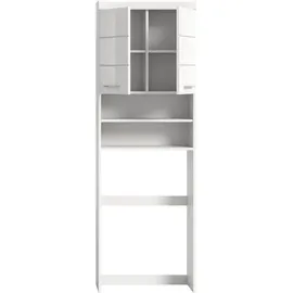 INOSIGN Waschmaschinenumbauschrank INOSIGN "SIENA, Breite 63cm, für Waschmaschine & Trockner, 2 Türen, MDF-Front", weiß (weiß nb, weiß hochglanz mdf tz), B:63cm H:191cm T:24cm, FSC-zertifizierter Holzwerkstoff, Schränke, in verschiedenen Farben, Überbauschrank,