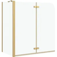 VidaXL Bad-Duschschirm Gold 120 x 68 x 130 cm