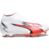 Puma Ultra Match+ LL FG/AG Fussballschuhe puma white-puma black-fire orchid 43 - Weiß