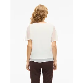 VILA T-Shirt VIFALIA V-Neck S/S Top Jersey Weiß S (36)