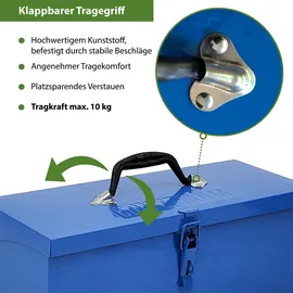 Trutzholm Werkzeugkiste 38x16x12,5cm ca. 7,5 L verschließbares Fach blau