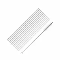 Westmark 6 Trinkhalme Glas gerade 20 cm Transparent