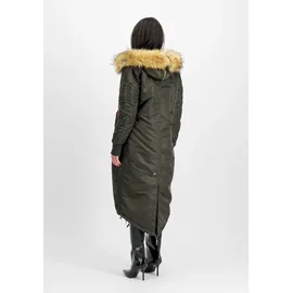 Alpha Industries Long Fishtail Polarjacke, Black olive), M