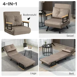 Homcom Schlafsofa mit Bettfunktion Verstellbar 63 x 73 x 81 cm
