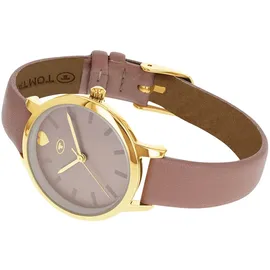 Tom Tailor 2100731 0 mm Kunstledergehäuse Gelbgold IP Sportarmband rosa
