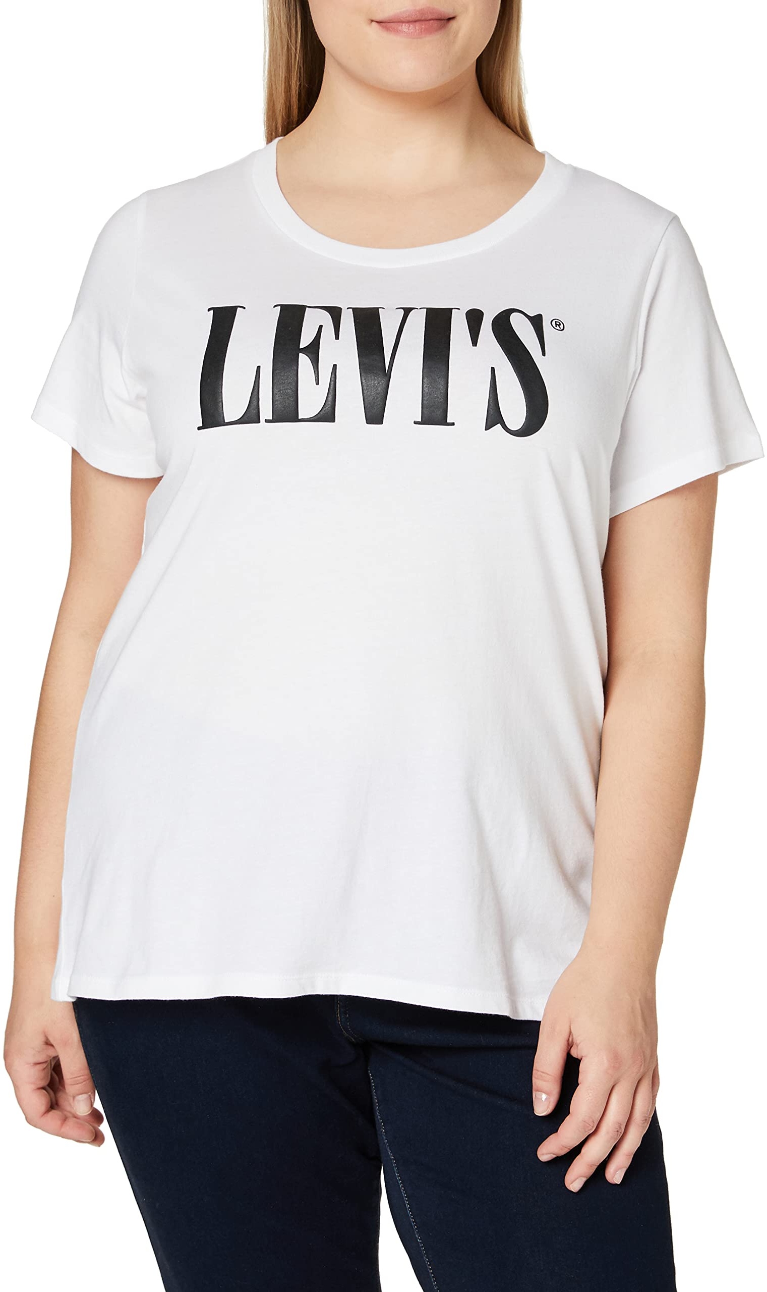 Levi's Plus Size Damen Pl Perfect Tee T-Shirt, White (Pl 90's Serif T2 White+ 0085), 1X