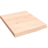 vidaXL Waschtischplatte 40x50x(2-4)cm Massivholz Unbehandelt