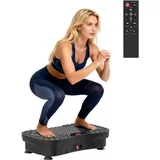 Vibrationsplatte 200W Rüttelplatte Sport für Zuhause mit Fernbedienung, 120 Stufen, Ultraschall & Gummifüße – für Home Workout, Muskelstraffung & Regeneration, Ideal für Frauen & Senioren
