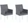 Beliani Gartenstuhl 62 x 52 x 91 cm grau/weiß 2 St.