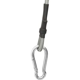 vidaXL Seile mit Karabiner 4 Stk. Gummi Schwarz/Silber