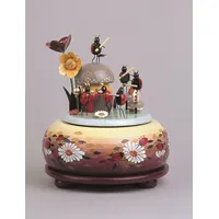 KWO Olbernhau 13017 Spieldose Musizierende Käfer, 15 cm