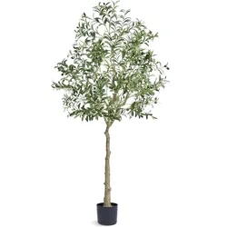 VEVOR Olivenbaum Künstlich 81x81x179cm Kunstpflanze PE Künstliche Pflanzen Fake Plastikpflanzen im Topf Kunstblume Geruchslos wasserdicht Ideal zur Dekoration von Schlafzimmer Arbeitszimmer Wohnzimmer