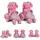 Byox Rollschuhe Beetle Größe XS 26-29, PU-Rollen, ABEC-5 Lager, Stopper hinten pink