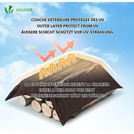 VOUNOT Abdeckplane 1,5 x 6 m Braun