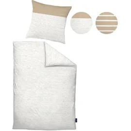 Hechter Paris Wendebettwäsche taupe 135 x 200 cm + 80 x 80 cm