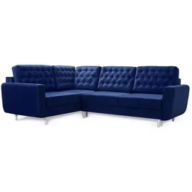 Sonstige Verlage Eckcouch mit Schlaffunktion 2-Sitzer Blau
