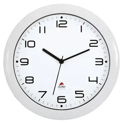 Alba Wanduhr, lautlos, Quarzwerk Ø 300mm weiß 3129710013975 Alba