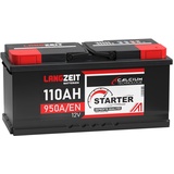 LANGZEIT Autobatterie 110AH 12V 950A/EN Starterbatterie +30% mehr Leistung ersetzt Batterie 100Ah 105Ah