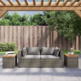 vidaXL Gartentisch 59,5 x 36,1 x 16,2 cm Grau