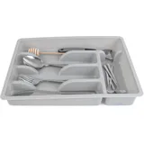 Kadax - Kunststoffeinsatz für Küchenschublade Mit Besteck, Hellgrau