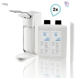 Blanc HYGIENIC SET: Armhebelspender Blanc UNIVERSAL + Haut- und Händedesinfektion SET, 2 Flaschen à 500 ml