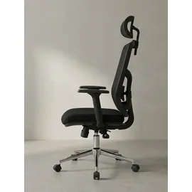 KADIMA DESIGN Bürostuhl Mesh Schwarz-Silber