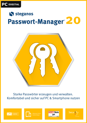 Steganos Password Manager 20, 5 Devices1 year, download