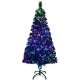 vidaXL Künstlicher Weihnachtsbaum mit Ständer Grün 120 cm Fiberoptik