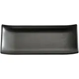 APS 83744 Tablett/Sushiboard ZEN, 22,5 x 9,5 cm, Höhe 3 cm, Melamin, schwarz, Steinoptik