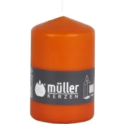 Müller Kerzen Stumpenkerze BSS, mandarin 2011107061 , 1 Packung = 6 Stück, (Ø x H): 70 x 110 mm