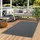 Pergamon In & Outdoor Teppich Flachgewebe Marbella Anthrazit, Bordüre 80x150cm