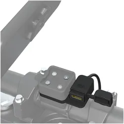 Oxford USB-Steckdose schwarz, USB-Ladeadapter "Cliqr" Hergestellt aus glasfaserverstärktem Nylon
