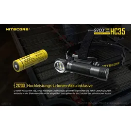 Nitecore HC35 inkl. NL2140HP, Nicht zutreffend