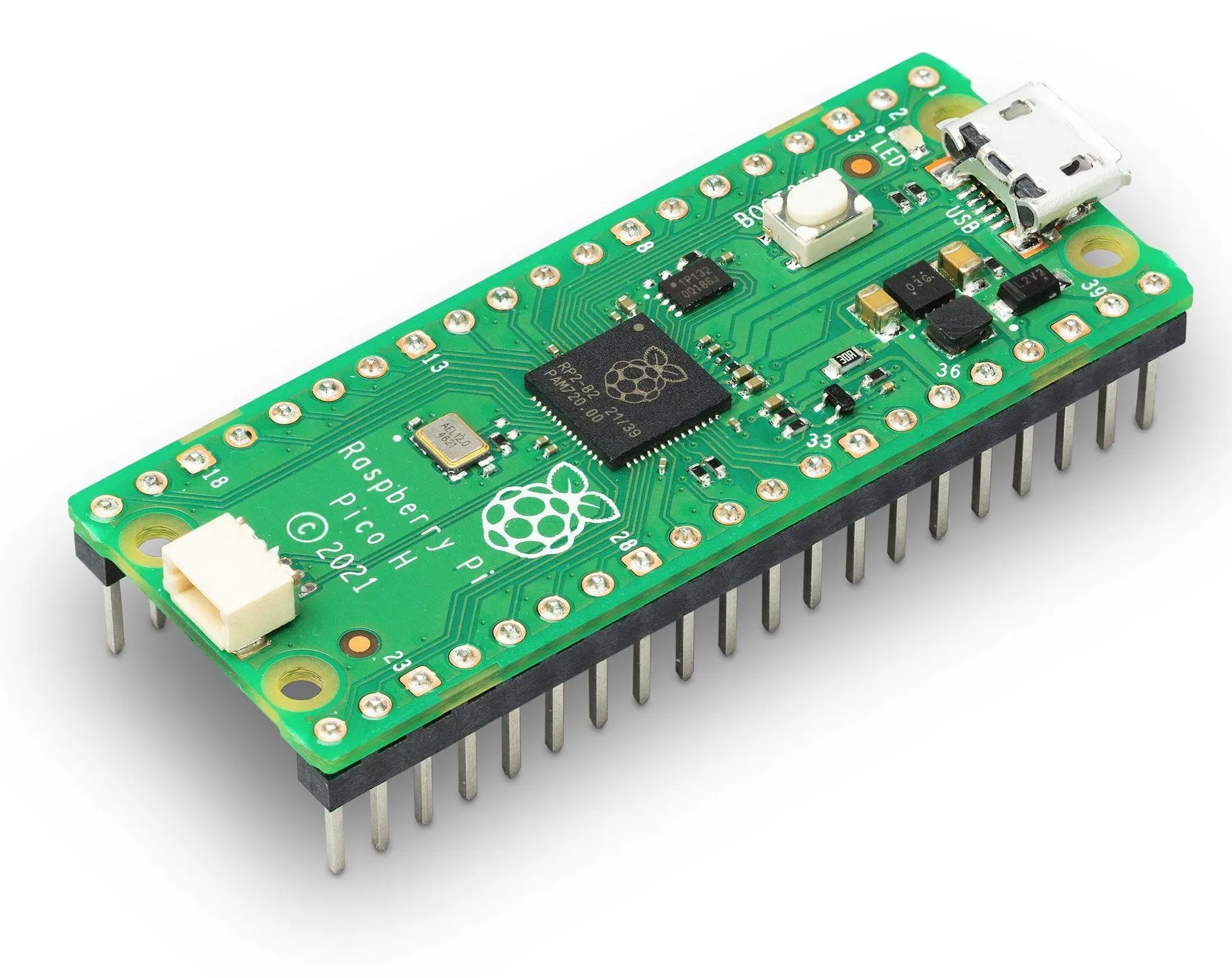 Preisvergleich Produktbild Raspberry Pi Pico, RP2040 Mikrocontroller-Board, mit Headern