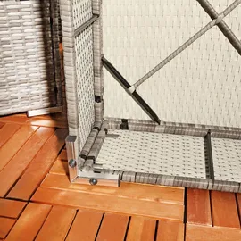 MuCoLa Polyrattan Lounge-Set 5-tlg. grau