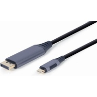 Gembird CC-USB3C-DPF-01-6 Videokabel-Adapter 1,8 m USB Typ-C DisplayPort), Schwarz, Grau