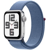 Apple Watch SE 2023 GPS 40 mm Aluminiumgehäuse silber, Sport Loop winterblau