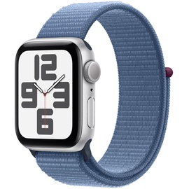 Apple Watch SE 2023 GPS 40 mm Aluminiumgehäuse silber, Sport Loop winterblau