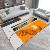 DJHWWD Living Room Rug Bettumrandung Teppich Orange modernes Wohnzimmer für Erwachsene Schlafzimmer Esszimmer Couchtisch rutschfest, sicher und langlebig Wohnzimmerteppich 120X180cm