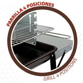 Aktive Holzkohlegrill schwarz