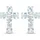 vira jewels Ohrstecker Vira Jewels Silber 925 rhodiniert mit Aquamarin-Steinen weiß 1,5