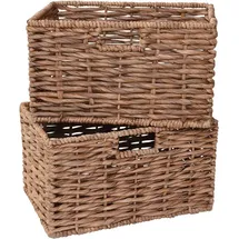 Vivanno Flechtkorb Kira 20 x 36 x 25 cm 2-tlg. beige